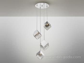 Lampara Priscila Cromo 4L (50x50)