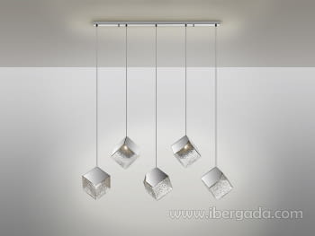 Lampara Priscila Cromo 5L (116x24)