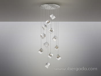 Lampara Priscila Cromo 12L (90x90)
