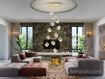 Lampara Priscila Oro 12L (90x90)-4