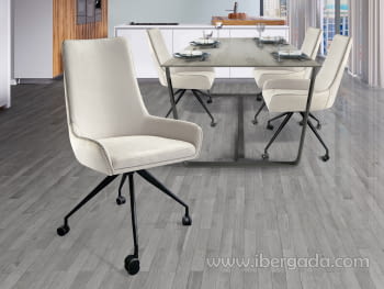 Silla Diane con ruedas Blanca (88x55x53)