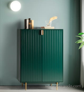Mueble Aparador Cubo Candem Verde (100x42x142)