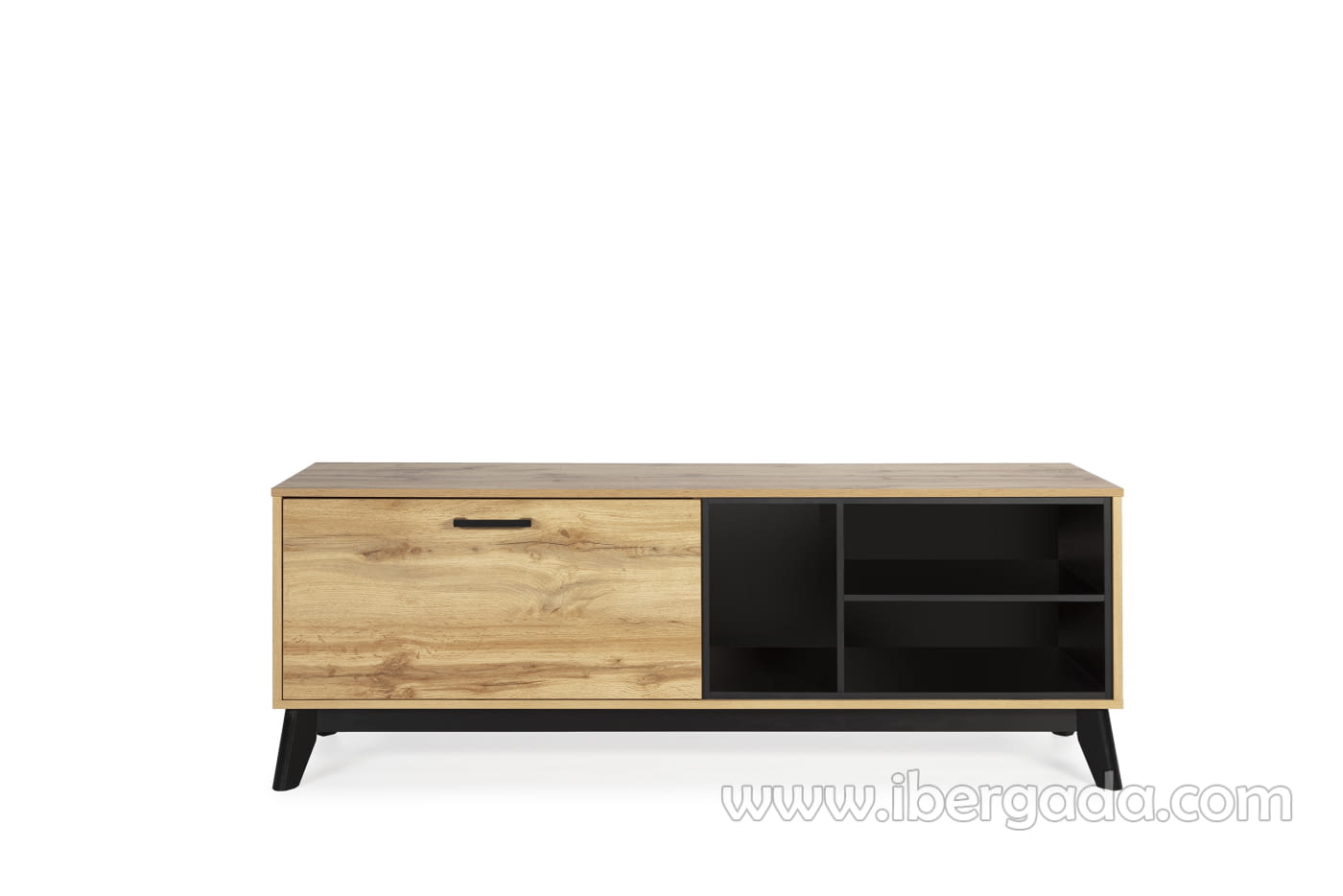 Mueble TV Dakota Roble/Negro (150x40x55)-2
