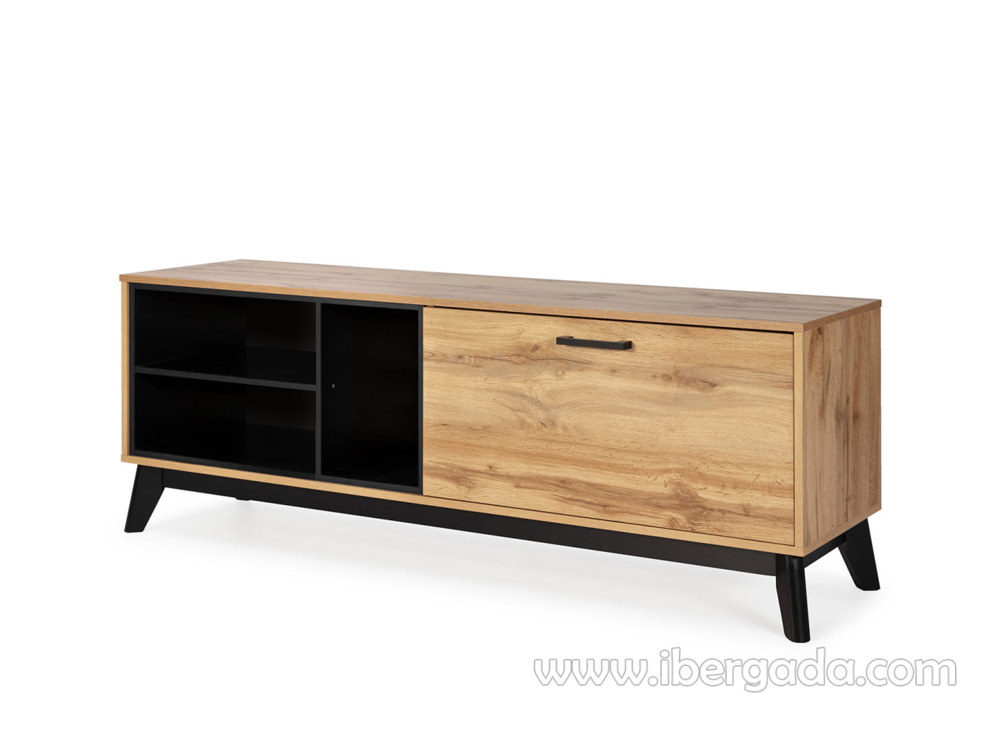 Mueble TV Dakota Roble/Negro (150x40x55)-3