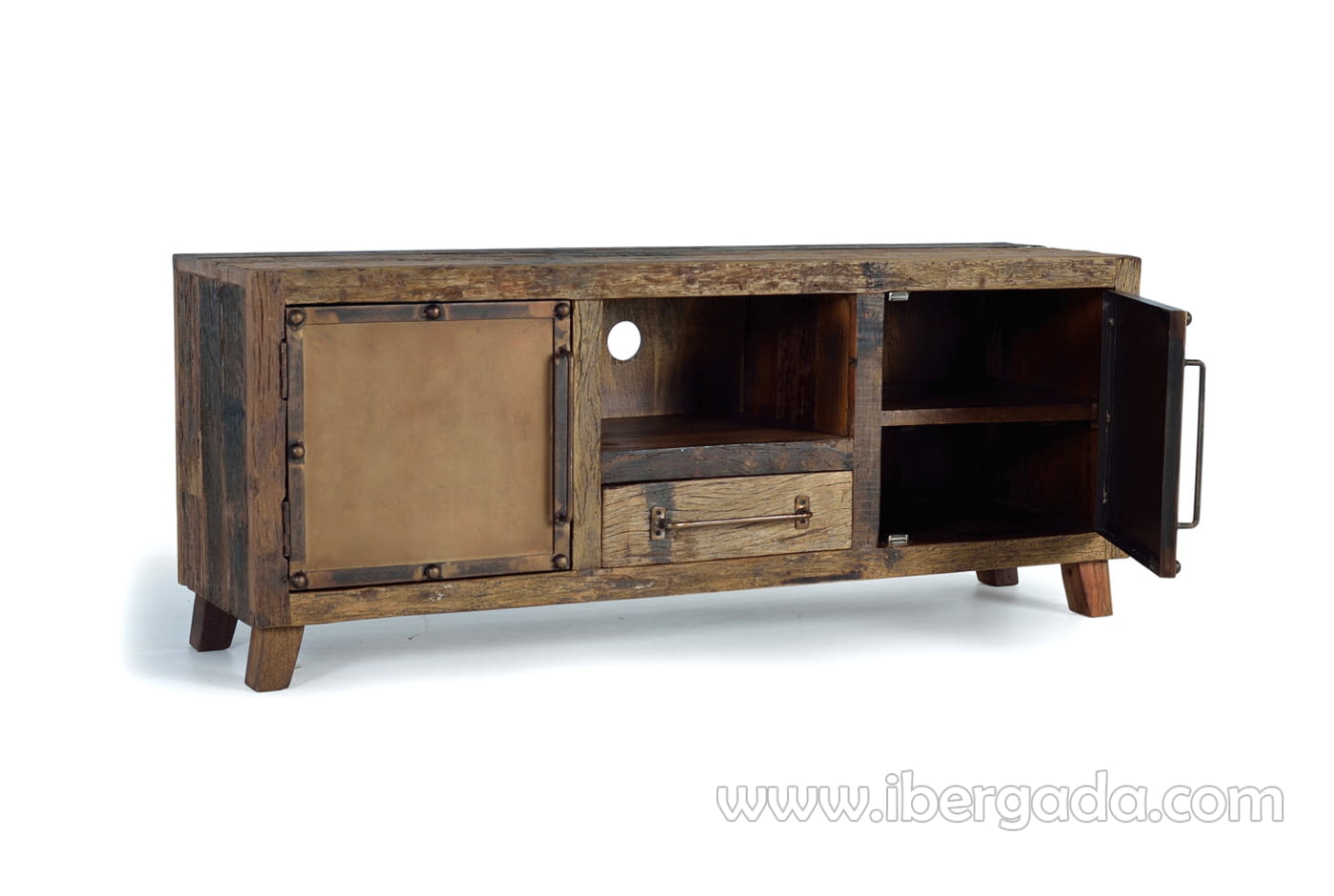 Mueble TV Rivato Madera/Metal (150x40x60)-5