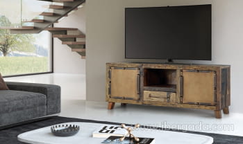 Mueble TV Rivato Madera/Metal (150x40x60)-8