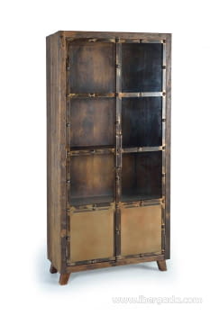 Vitrina Rivato Madera/Metal (90x40x180)-2