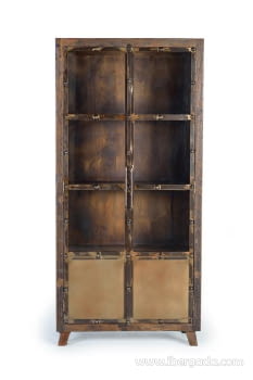 Vitrina Rivato Madera/Metal (90x40x180)-3