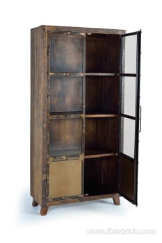 Vitrina Rivato Madera/Metal (90x40x180)-4