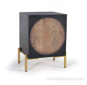 Mesita Noche Lasana Madera/Metal (43x40x60)