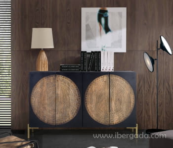 Aparador Lasana Madera/Metal (145x40x90)