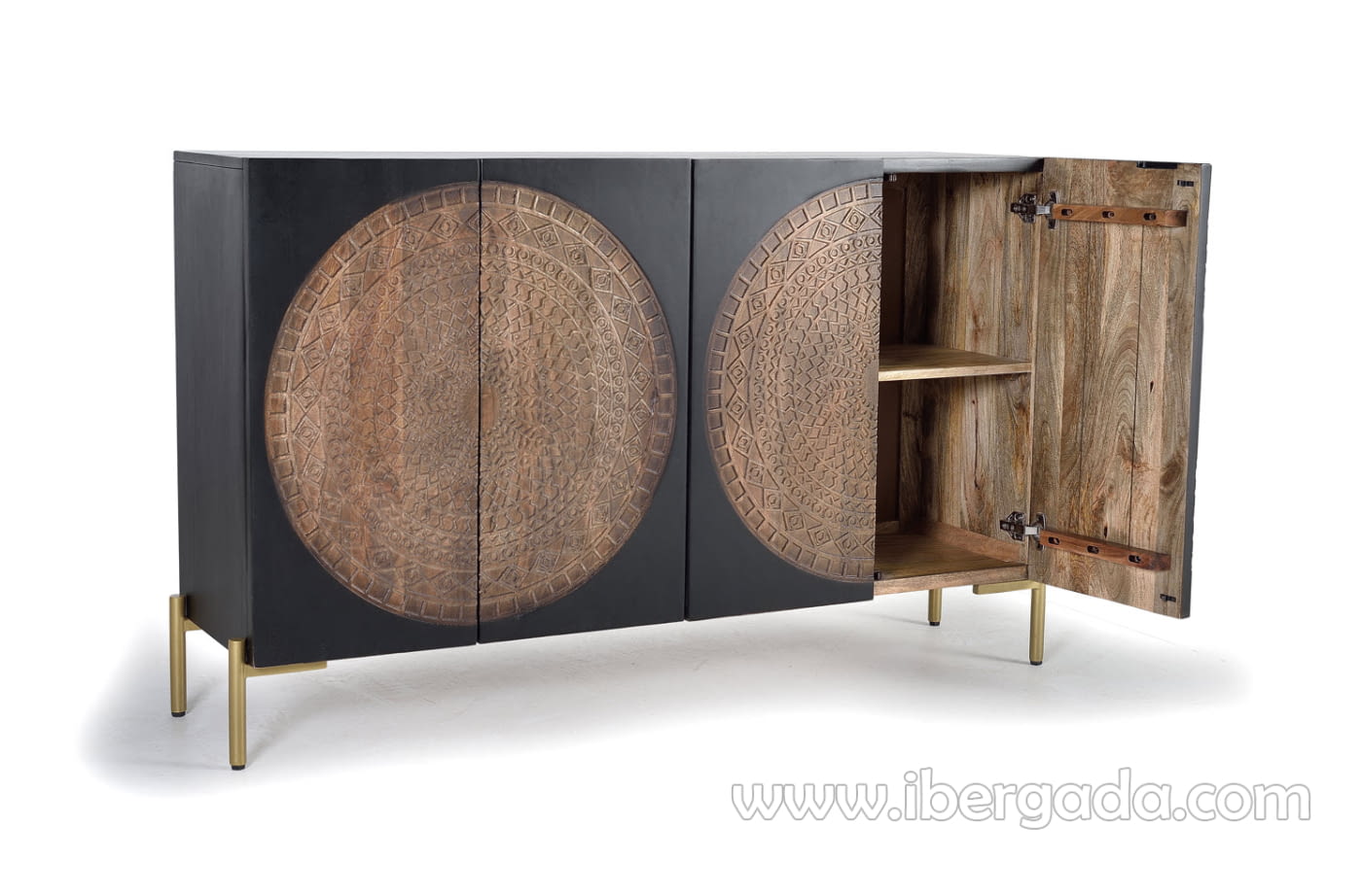 Aparador Lasana Madera/Metal (145x40x90)-3