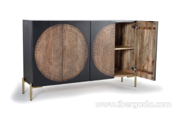 Aparador Lasana Madera/Metal (145x40x90)-3