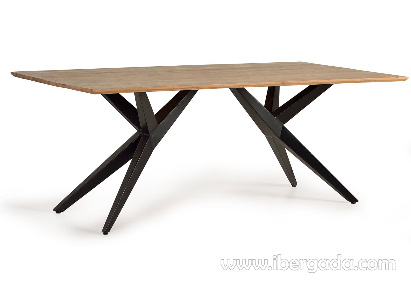 Mesa de Comedor Madera/Metal (200x100x77)-1