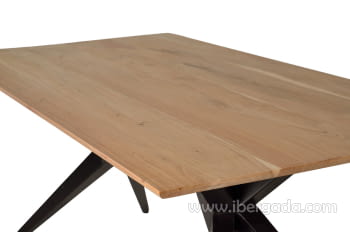 Mesa de Comedor Madera/Metal (200x100x77)-3