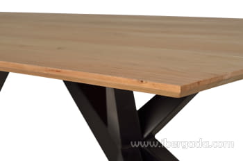 Mesa de Comedor Madera/Metal (200x100x77)-4
