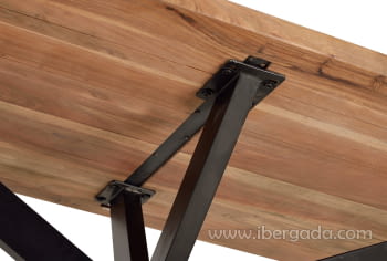 Mesa de Comedor Madera/Metal (200x100x77)-5