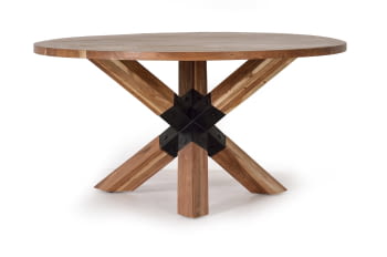 Mesa de Comedor Madera/Metal (150x150x76)