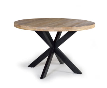 Mesa de Comedor Madera/Metal (120x120x75)
