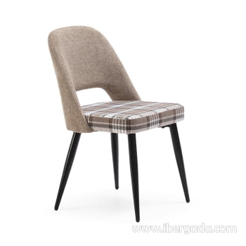 Silla de Comedor DC-624 Marrón/Cuadros