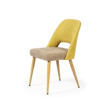 Silla de Comedor DC-624 Amarillo/Marrón