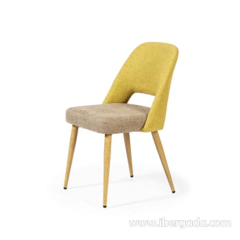 Silla de Comedor DC-624 Amarillo/Marrón