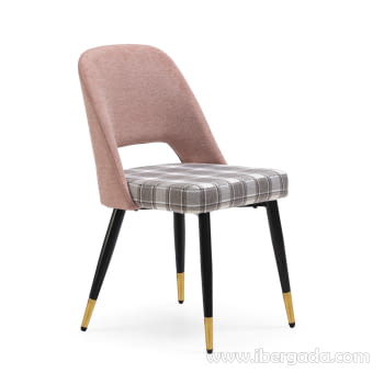 Silla de Comedor DC-624 Rosa/Cuadros
