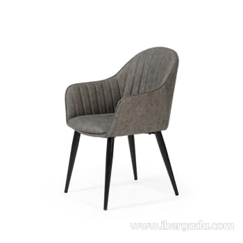 Silla de Comedor DC-625 Polipiel Gris