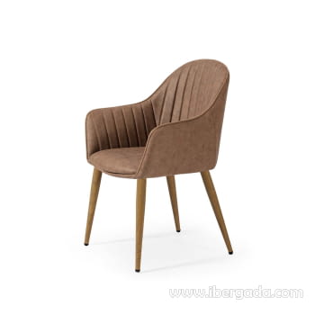 Silla de Comedor DC-625 Polipiel Marrón
