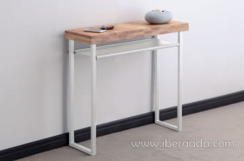 Consola Natural Roble Nordish/Blanco (90x30x80)
