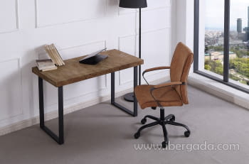 Escritorio Natural Roble American/Negro (120x60)