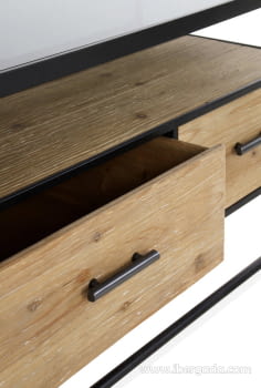 Mueble TV Madera/Hierro Luan (134x38x50)-4