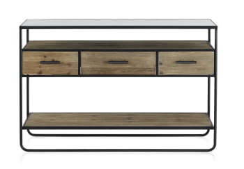 Consola Madera/Hierro Luan (120x36x80)