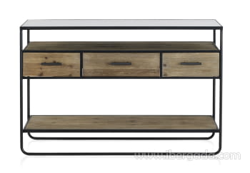 Consola Madera/Hierro Luan (120x36x80)