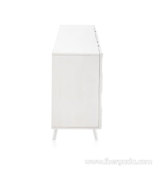 Aparador Madera/Blanco 4 puertas (177x38x75)-3