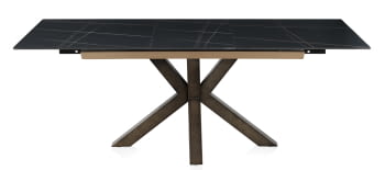 Mesa de Comedor Extensible Negro/Cobre (160-210/90)