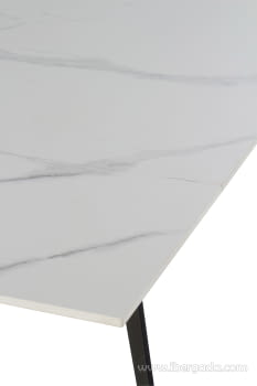 Mesa de Comedor Extensible Blanco/Negro (180-260/95)-3