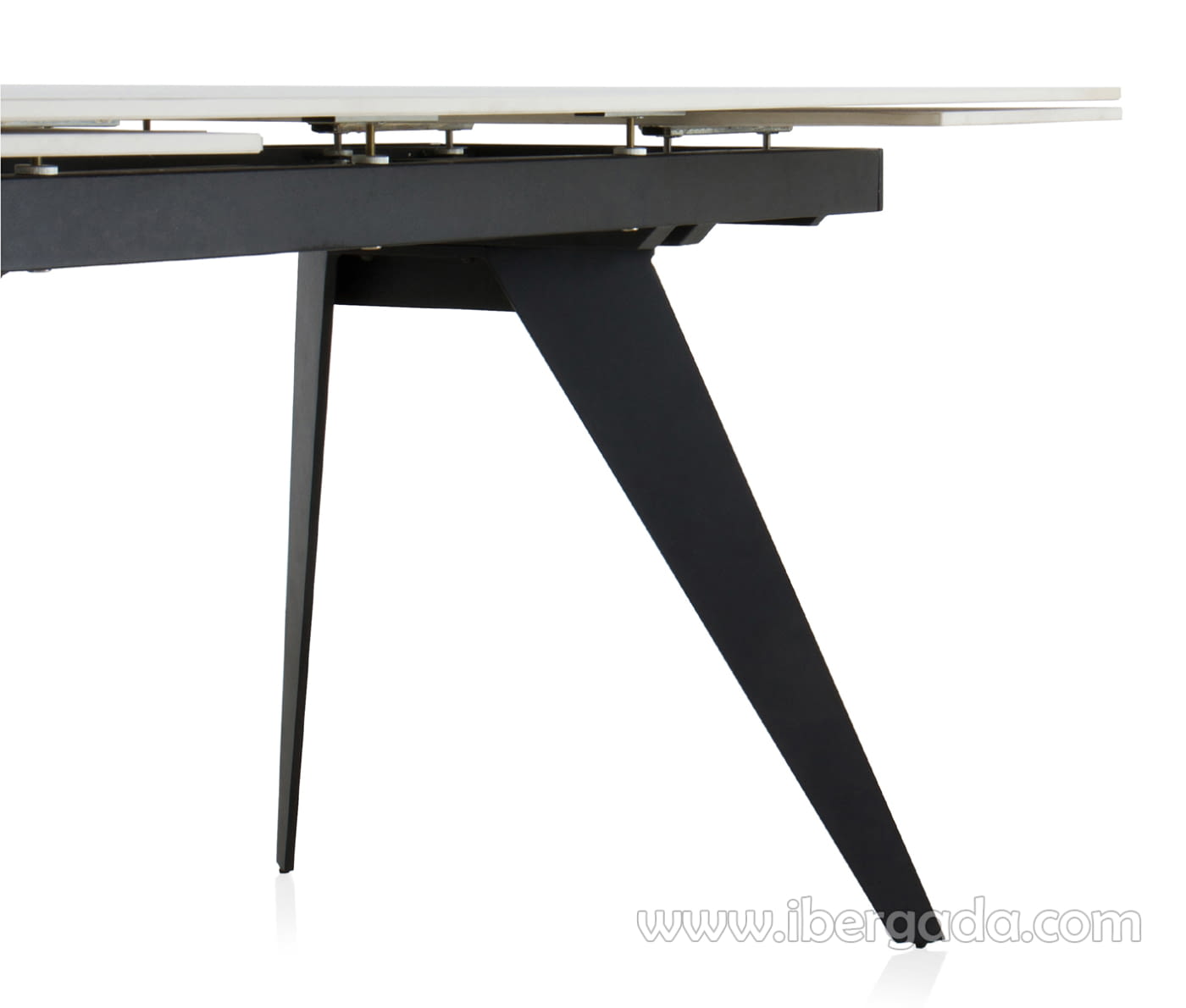 Mesa de Comedor Extensible Blanco/Negro (180-260/95)-4