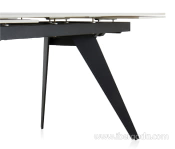 Mesa de Comedor Extensible Blanco/Negro (180-260/95)-4