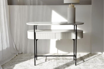 Consola N24 Cerámico Blanco Gris (120x40x80)