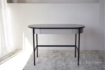 Escritorio N26 Mármol Cerámico/Gris (117x56x76)