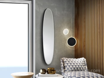 Espejo Aries Oval Negro (136x36)