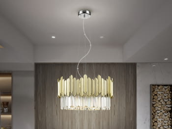 Lampara Tiara Cromo/Oro (51x51)