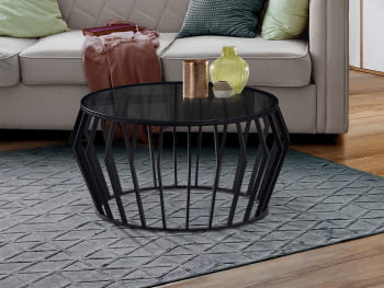 Mesa de Centro Ciros Negro Mate (90x90)