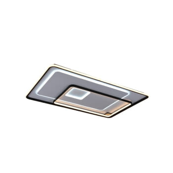 Plafón Rectangular Aquila Negro 222W con mando (110x72)