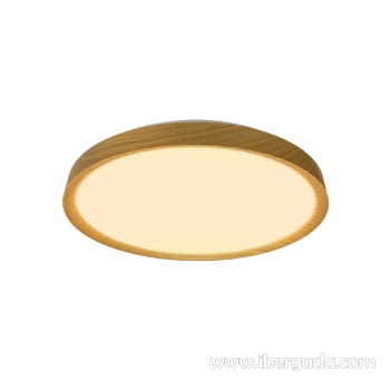 Plafón Redondo Cres Madera 50W con mando (50x50)