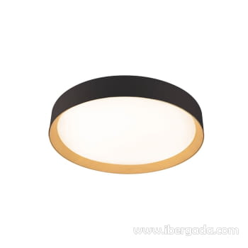Plafón Redondo Lea Negro 72W (80x80)