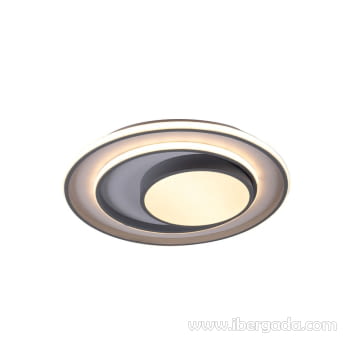 Plafón Redondo Draco Gris 92W con mando (55x55)