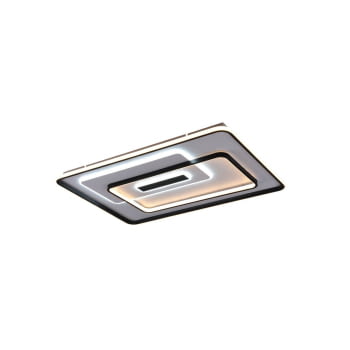 Plafón Rectangular Vega Blanco/Negro 160W con mando (90x60)