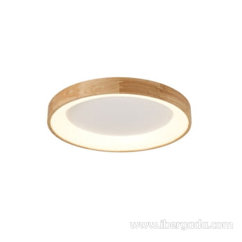 Plafón Redondo Mad Madera/Natural 42W (67x67)